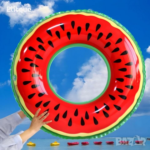 Надуваем пояс Диня 120 см – здрав PVC, атрактивен летен дизайн за плаж и басейн, снимка 4 - Други стоки за дома - 54219630