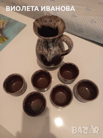 българска керамика сервиз., снимка 7 - Антикварни и старинни предмети - 53142127