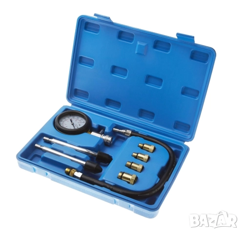   К-т тестер за компресия на бензинов двигател (0-20 bar / 0-300 psi) Kraft Royal, снимка 6 - Аксесоари и консумативи - 51497365
