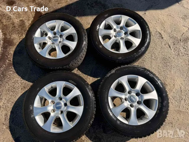 Алуминиеви лети джанти 15" 5х114,3 със зимни гуми Lassa 195/65