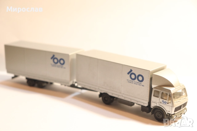 	HERPA 1:87 H0 MERCEDES TIR КАМИОН МОДЕЛ, снимка 5 - Колекции - 52342550