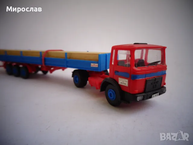 KIBRI H0 1/87 MAN КАМИОН МОДЕЛ ИГРАЧКА КОЛИЧКА ДЪРВЕНИ ГРЕДИ , снимка 4 - Колекции - 47773289