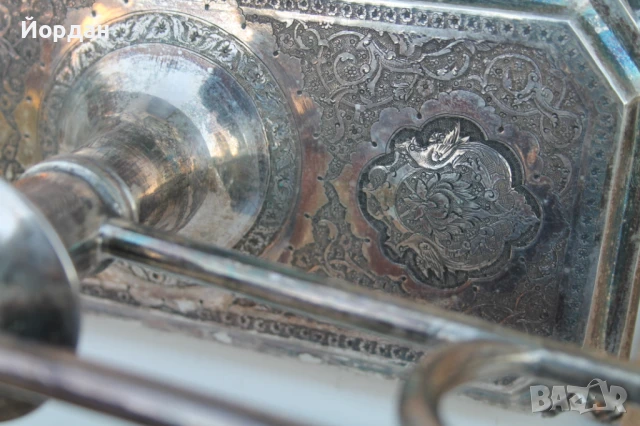 Руски сребърни свещници, снимка 12 - Антикварни и старинни предмети - 51408072