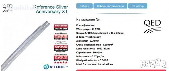 Qed silver anniversay xt spofc кабел за тонколони, снимка 6 - Тонколони - 35429730