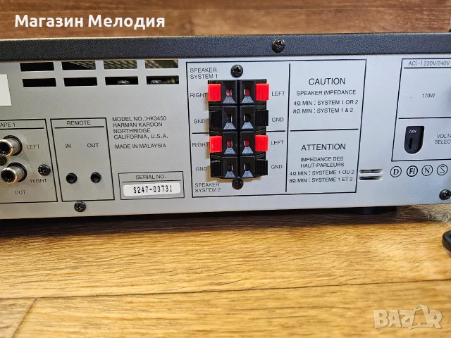 Ресивър Harman/Kardon HK3450 – Американска аудиофилска класика за ценители, снимка 11 - Ресийвъри, усилватели, смесителни пултове - 56268394