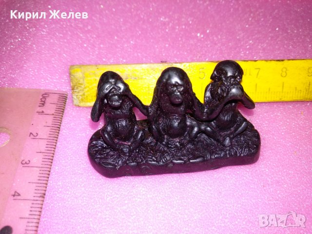 ТРИТЕ МАЙМУНКИ ДЕКОРАТИВНА ФИГУРКА За ДОМА от ПОЛИРЕЗИН 42813, снимка 5 - Статуетки - 44150629