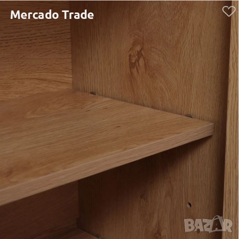 Декоративен шкаф - библиотека Mercado Trade, MDF, 3 рафта, Бежов, снимка 4 - Шкафове - 51911232