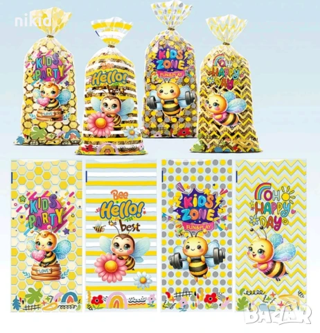10 бр пчела пчели пчелички подаръчни торбички опаковъчни пликчета сладки ръчна изработка подарък