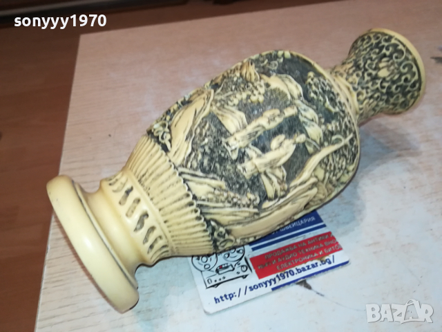 СТАРА ТЕЖКА ВАЗА ОТ ФРАНЦИЯ 1403241440, снимка 6 - Антикварни и старинни предмети - 44761828