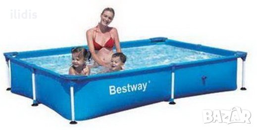 Сглобяем басейн Bestway Splash Jr. Frame 221 x 150 x 43 cm, снимка 2 - Басейни и аксесоари - 33753873