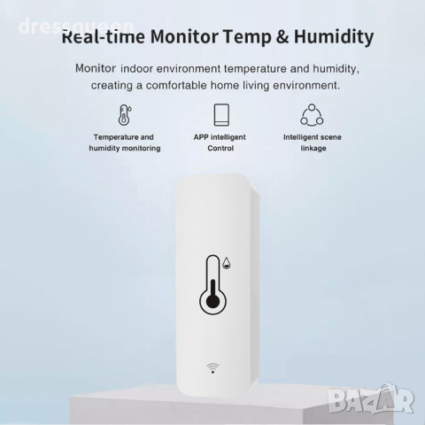 3992 Стаен термометър с WiFi - сензор за температура и влажност, снимка 8 - Други стоки за дома - 44566720