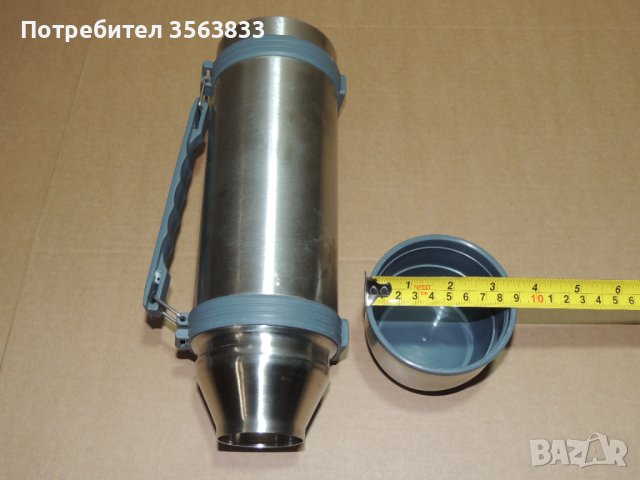 Термос 1 литър от Неръждаема стомана без капачка на винт, снимка 2 - Термоси - 44375917