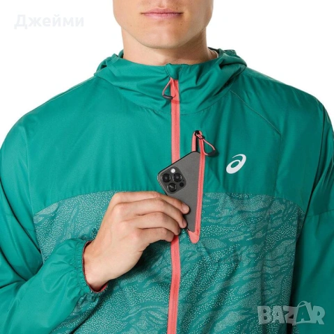 Мъжко яке ASICS FUJITRAIL PACKABLE WINDBREAKER, снимка 2 - Спортни дрехи, екипи - 54099104