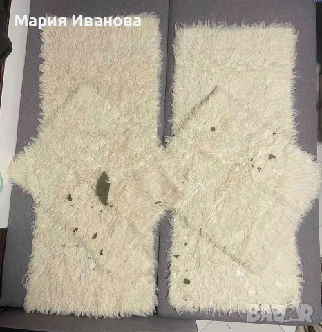 Автентичен губери /Китеник /Кичено халище от 100% естествена овча вълна – Ръчна изработка, снимка 3 - Платове и дамаски - 56165560
