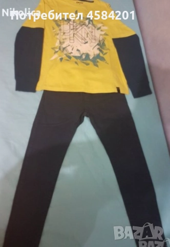 Страхотна оригинална блуза DKNY за 10 год.момче, снимка 3 - Детски Блузи и туники - 51594712