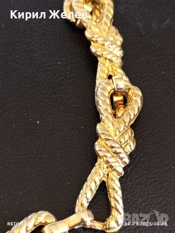 Красиво дамско коланче златисто метално 60см. стилно 27107, снимка 3 - Колани - 51822509