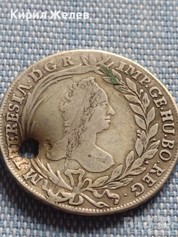 Сребърна монета 20 кройцера 1764г. Мария Терезия Виена Свещена Римска Империя 13618