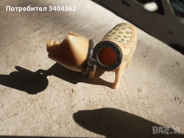 Стара кутийка за енфие прасенце слонова кост, снимка 2 - Антикварни и старинни предмети - 51132286