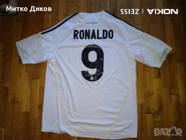Реал Мадрид футболна тениска отлична домакини 2009-2010 №9 Кристиано Роналдо размер ХЛ, снимка 9 - Футбол - 48002975