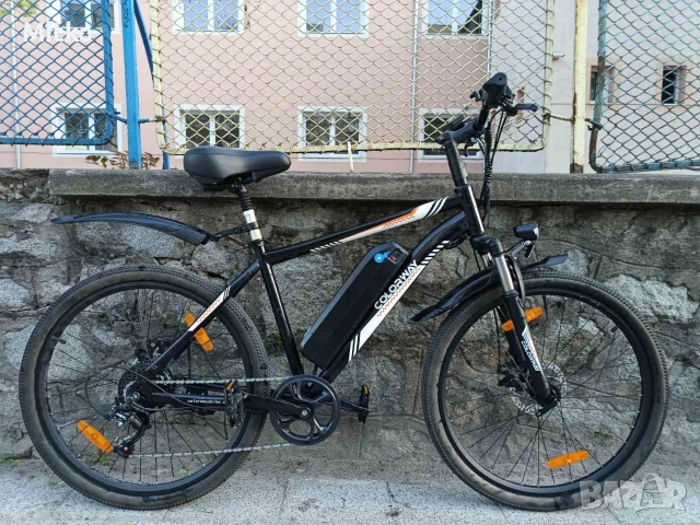 26 цола алуминиев електрически велосипед с 21 скорости усилени капли амортисьори предни като нов 