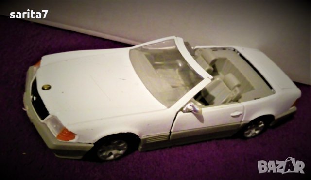 Бял метален модел на кола кабрио мерцедес / mercedes cabrio, снимка 2 - Колекции - 34346239