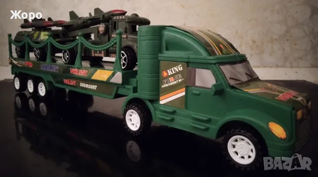 КАМИОН АВТОВОЗ С ДВЕ ВОЕННИ МАШИНИ 198214, снимка 3 - Коли, камиони, мотори, писти - 47504756