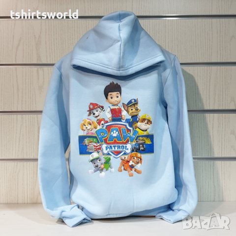 Нов детски суичър с дигитален печат на Paw Patrol в светлосин цвят, снимка 8 - Детски анцузи и суичери - 38507032