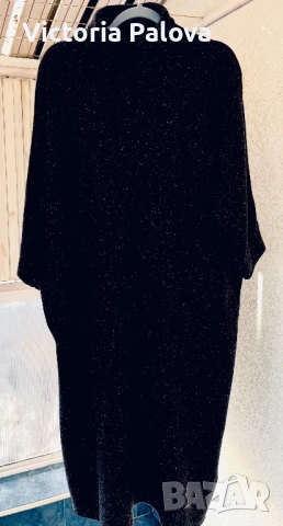 Топла черна рокля 100% вълна  COS Швеция  със speckled ефект, снимка 2 - Рокли - 52426857