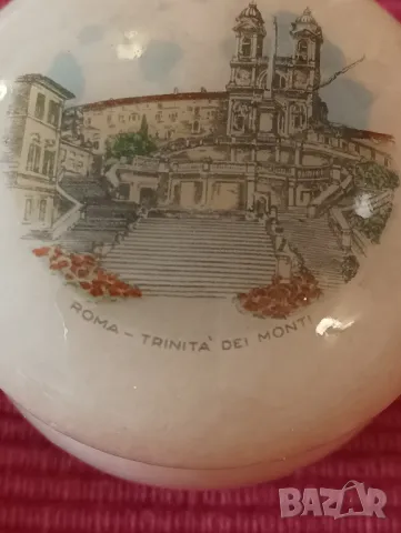 Винтидж кутийка за бижута от розов мрамор, Италия. , снимка 2 - Антикварни и старинни предмети - 47546193