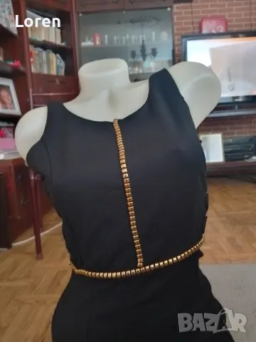 💋H@M💋Рокля със златисти капси , снимка 3 - Рокли - 50391692