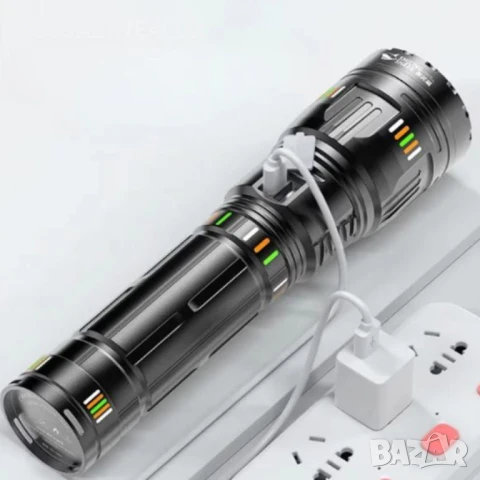 🔦 Светодиоден фенер Smiling Shark YM-G600 – мощ, прецизност и мобилност, снимка 2 - Прожектори - 51337375