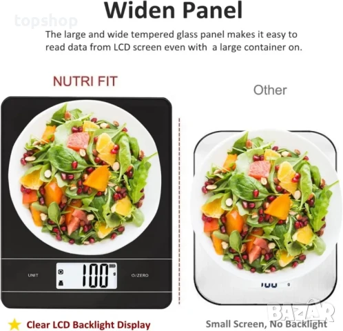 НОВА дигитална кухненска везна NUTRI FIT акумулаторна до 5кг, снимка 6 - Други - 50552451