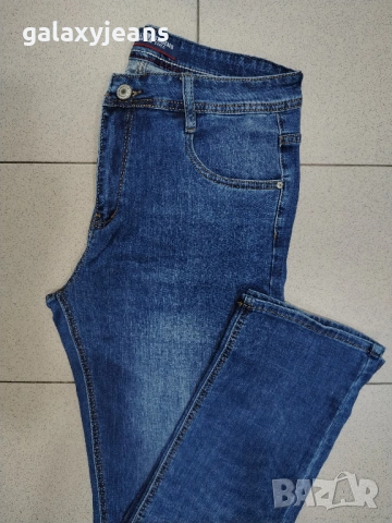 Viman- прави дънки, класика светъл цвят, избелени, изчистени, пролетен деним с лек еластан, снимка 2 - Дънки - 53021634