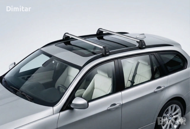 BMW E91 Оригинален багажник за покрив (напречни греди, рейлинг, релси), снимка 3 - Аксесоари и консумативи - 54043883