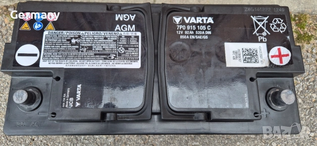 оригинален AGM акумулатор за vw 92AH audi bmw mercedes varta, снимка 5 - Части - 53951784