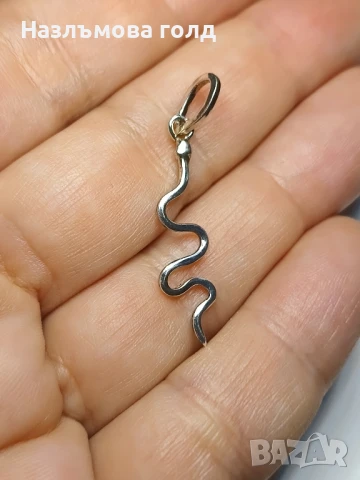 Сребърен медальон змия ръчна изработка , снимка 5 - Колиета, медальони, синджири - 51317504