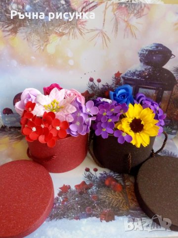 Кутия за Него и Нея със сапунени рози ароматни 20лв/бр , снимка 1