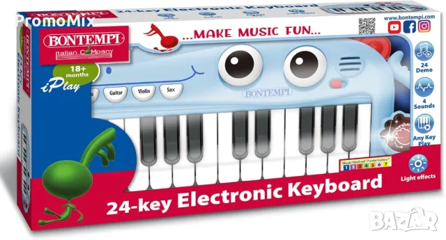 Детски синтезатор Bontempi 12 2430 24 клавиша Електронна клавиатура детска музикална играчка, снимка 3 - Други - 47546769