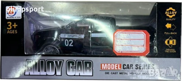 МЕТАЛЕН SUV ПОЛИЦИЯ ПИКАП ​Тегло: 0.098 kg Широчина: 7 cm Дължина: 14.5 cm Височина: 6.5 cm  