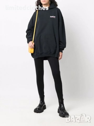 BALENCIAGA Political Campaign Destroyed Logo Oversized Мъжко / Дамско Горнище Суичър XXS (M), снимка 5 - Суичъри - 37901351