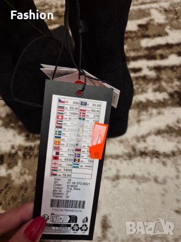 Дамски велурени боти, снимка 5 - Дамски обувки на ток - 52466735