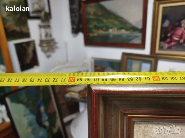 Градините на Монфорт. Масло на платно изобразяващо емблематична скулптура във Валенсия. Подписана ав, снимка 6 - Картини - 48125503