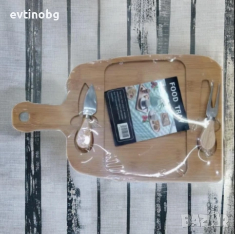 Дъска за пица с 2 прибора 29.5 x 19.5 x 1.5 см, снимка 5 - Аксесоари за кухня - 53891602