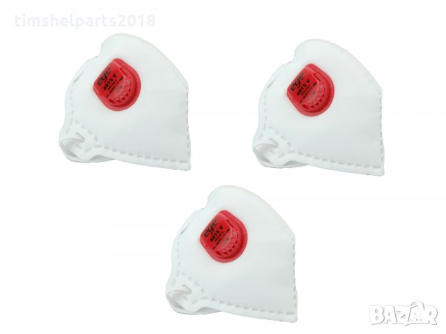 FFP3 Комплект предпазни маски за лице EGE, Сертифицирана, Респираторна, Бяла, 3броя, снимка 3 - Други - 31571719