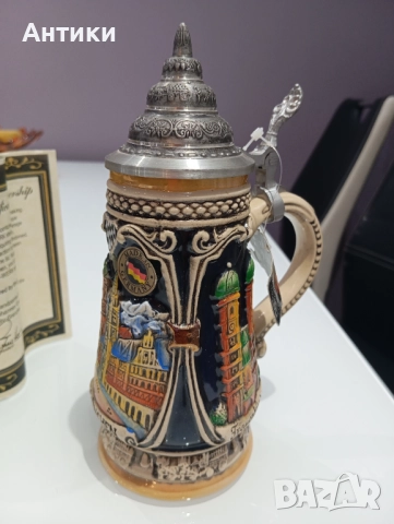 Стара халба със сертификат прекрасна за подарък, снимка 11 - Колекции - 52470382