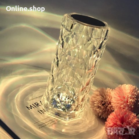 LED ОГЛЕДАЛНА КРИСТАЛНА ЛАМПА NEONSPACE, 16 ЦВЯТА, снимка 6 - Лед осветление - 42454352