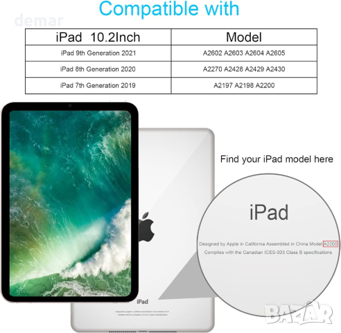 Силиконов удароустойчив калъф за таблет iPad 10.2 инча, 9, 8, 7 генерация, за деца, многоцветен, снимка 3 - Калъфи, кейсове - 44914482