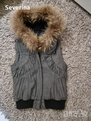 Оригинален, нов елек с естествен косъм лисица , снимка 8 - Елеци - 52975984