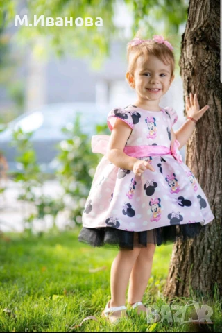 Детска рокля Мини Маус 1,2,3,4,5,6,7,8,9,10 години