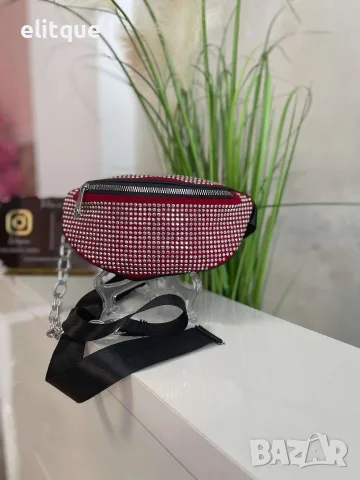Дамска чанта тип клъч с камъни, снимка 3 - Чанти - 55967546